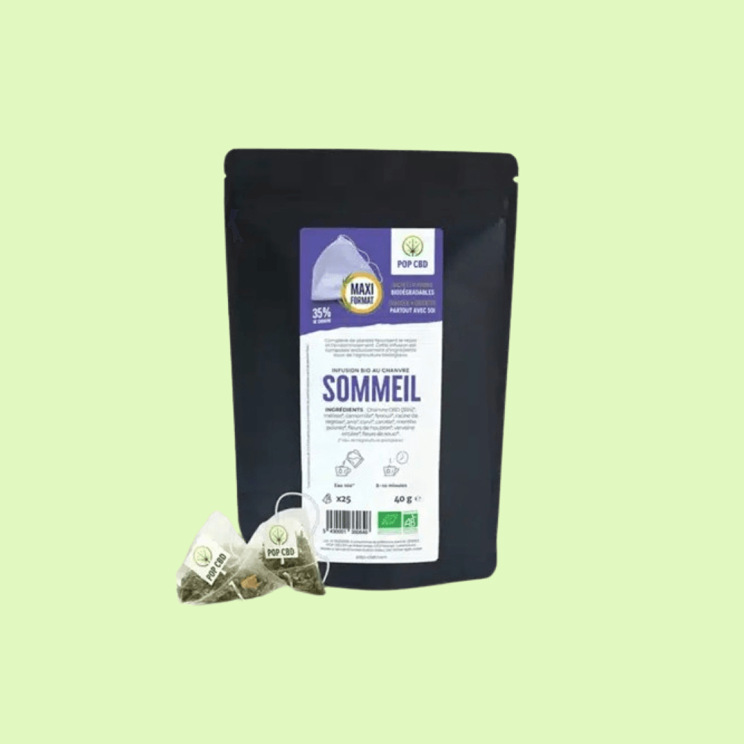 Infusion CBD Bio – Sommeil – 25 sachets - Herbe à chat CBD