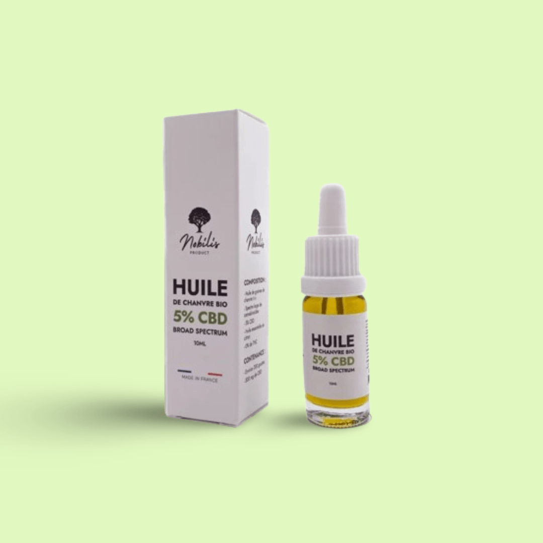 Huile CBD 05% Broad Spectrum Flacon 10 ml Nobilis - Herbe à chat CBD