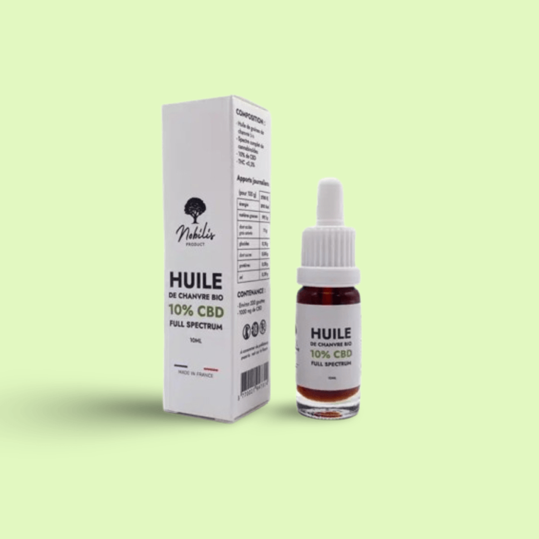Huile CBD 10% Full Spectrum Flacon 10 ml Nobilis - Herbe à chat CBD