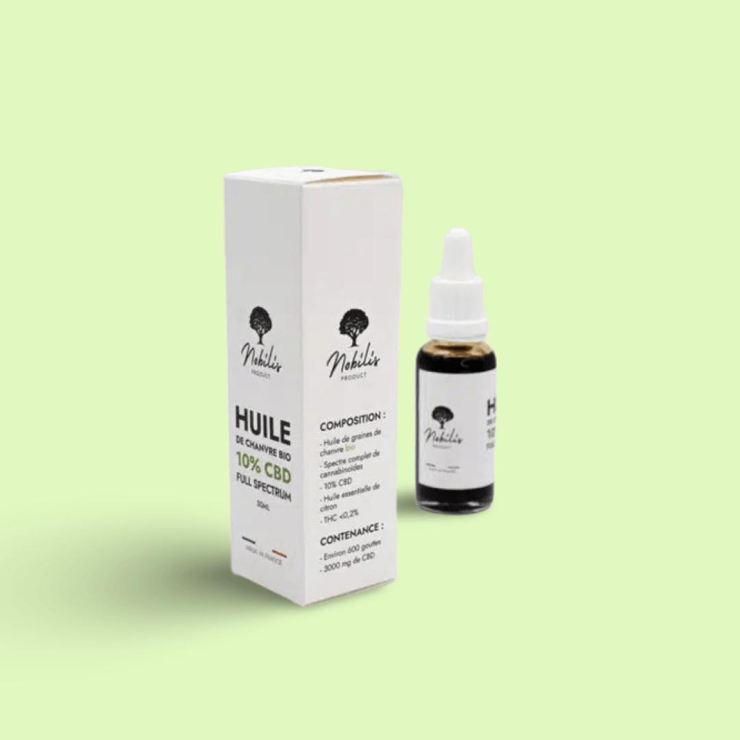 Huile CBD 10% Full Spectrum Flacon 30 ml Nobilis - Herbe à chat CBD