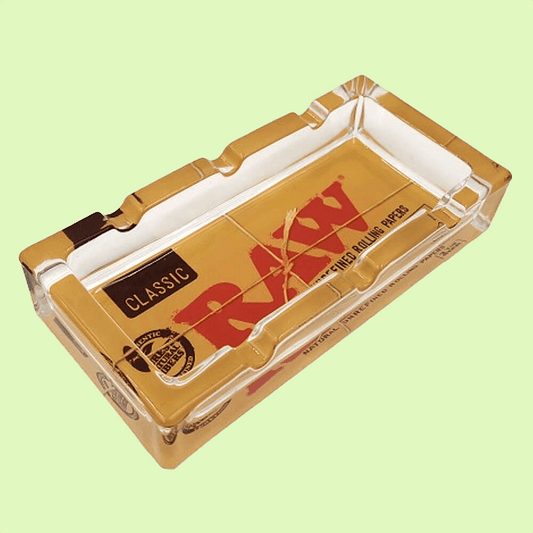 Cendrier Verre rectangulaire | RAW - Herbe à chat CBD