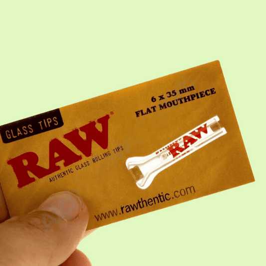 Raw filtre en verre | Flat mouth - Herbe à chat CBD