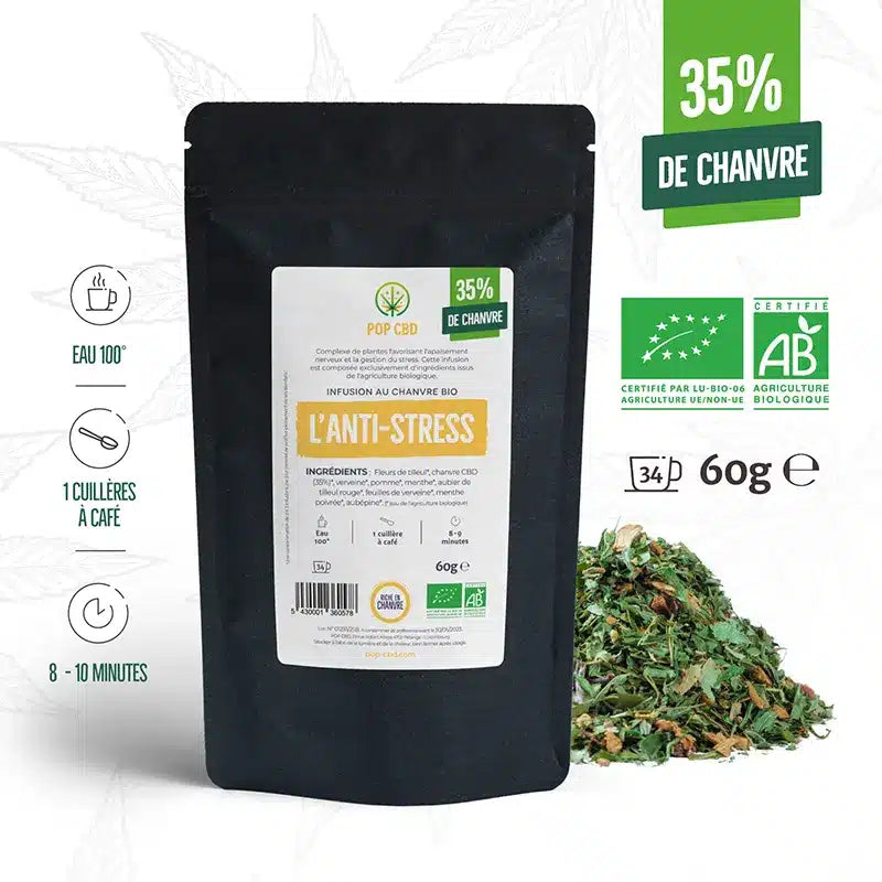 Tisane CBD Bio l’Anti Stress 60g