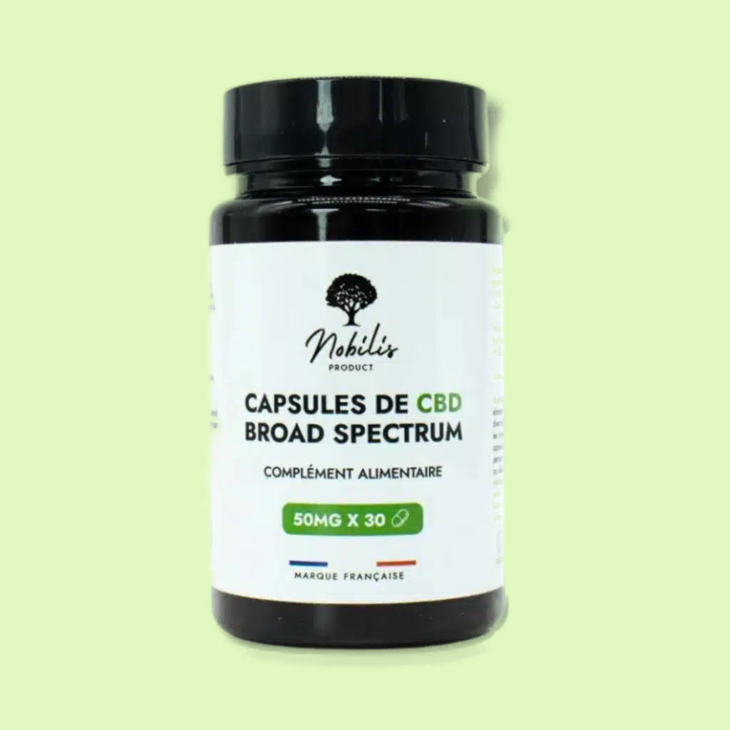 Gélules Huile CBD – Broad Spectrum – Nobilis – 50mg x 30