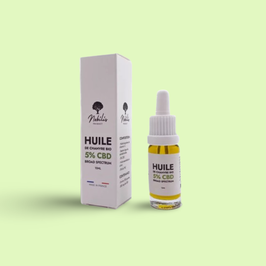 Huile CBD 05% Broad Spectrum Flacon 10 ml Nobilis