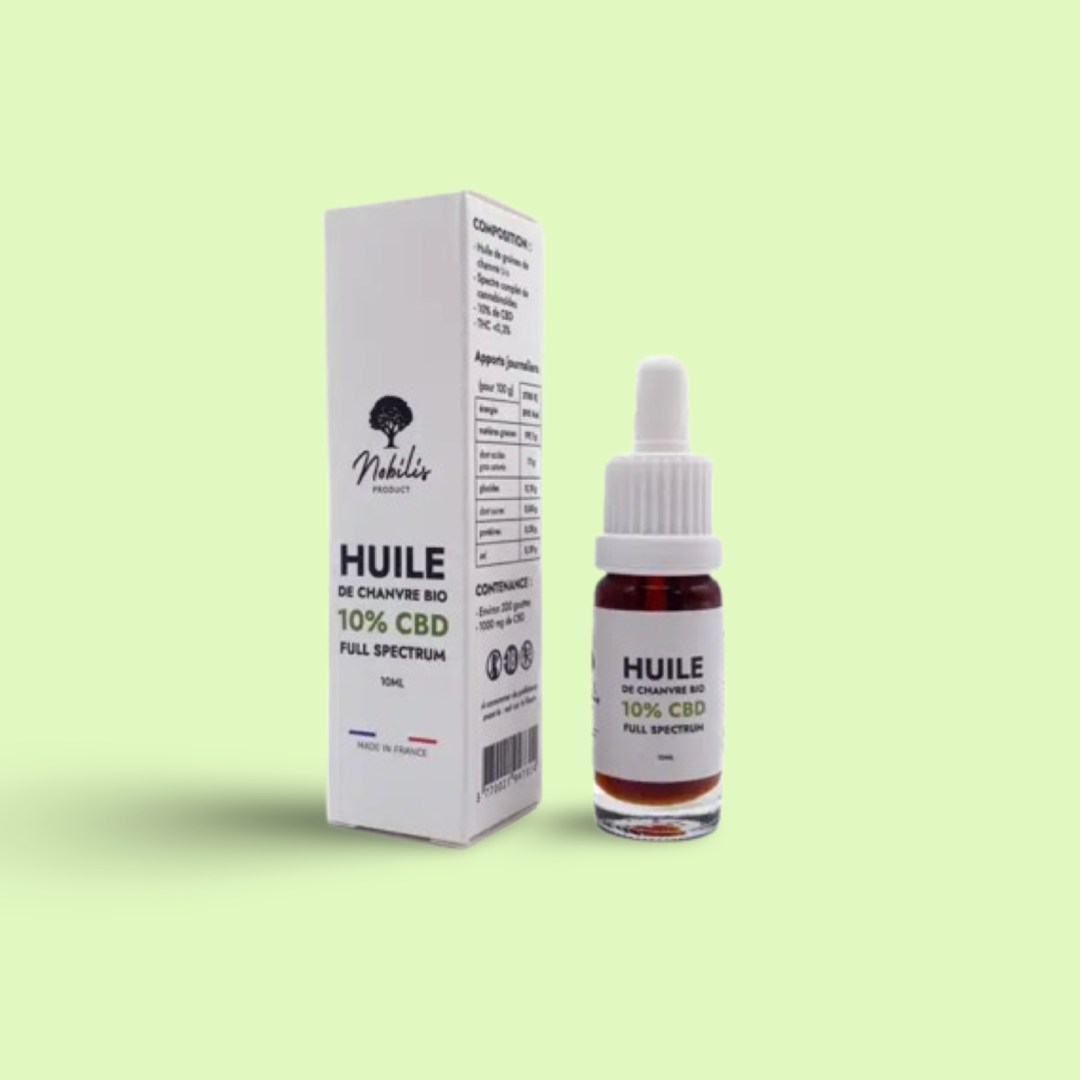 Huile CBD 10% Full Spectrum Flacon 10 ml Nobilis