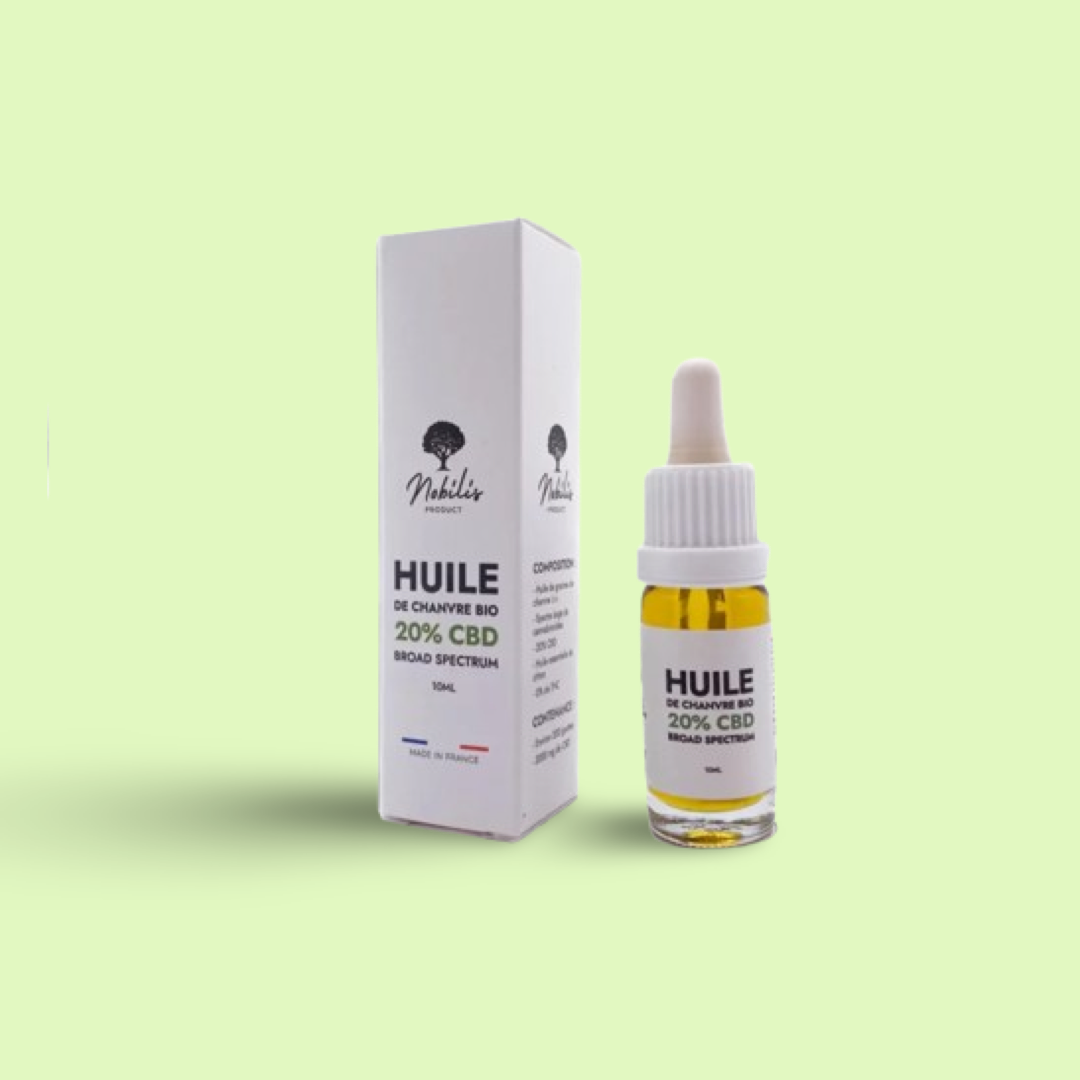 Huile CBD 20% Broad Spectrum Flacon 10 ml Nobilis