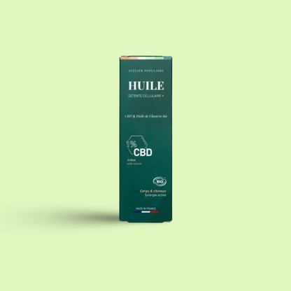 Huile corps & cheveux – CBD 100ml – Atelier Populaire