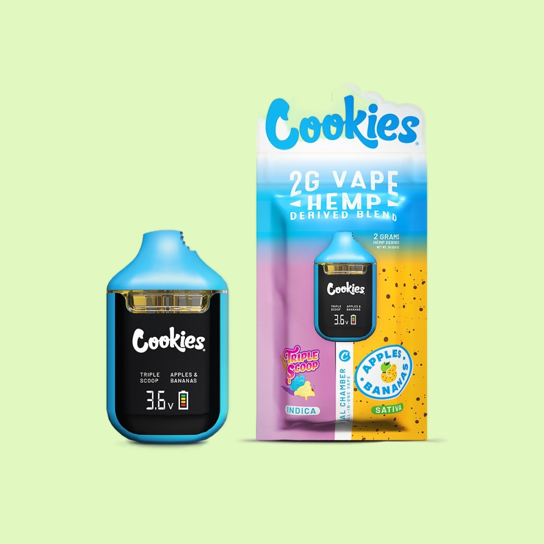 Vape pen Cookies® CBC 96% Triple Scoop Apples &