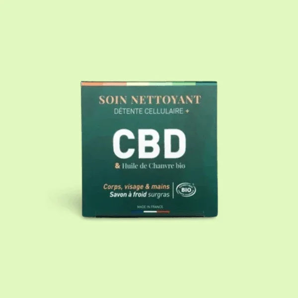 Soin nettoyant CBD Détente Cellulaire de Herbe à Chat CBD, cosmétique pour une peau apaisée et revitalisée.
