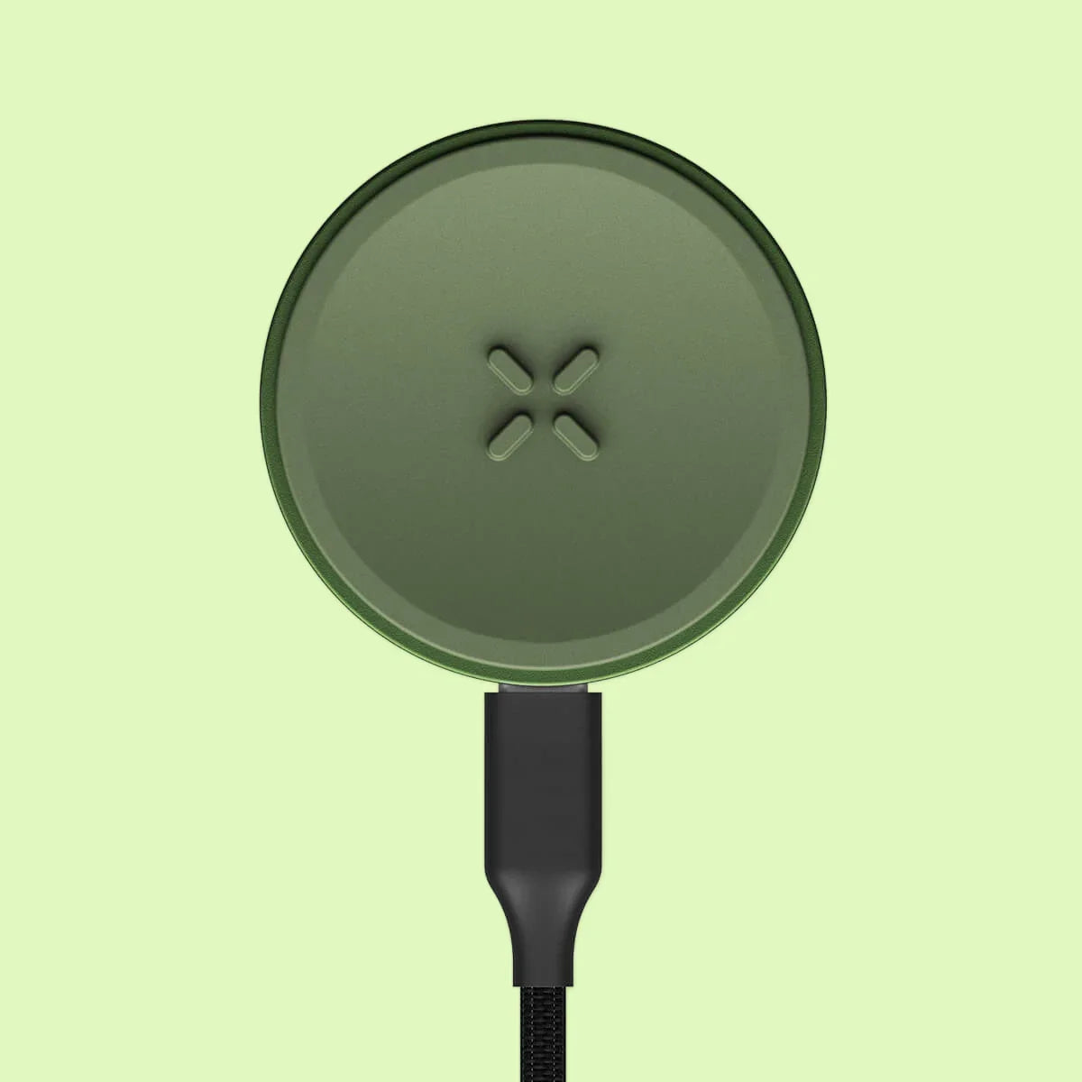 Vaporisateur PAX Flow Greenstone de Herbe à chat CBD, design compact avec bouton de commande visible.