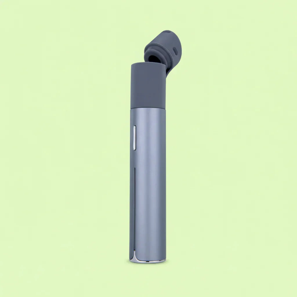 Vaporisateur Puffco Pivot Slate de Herbe à chat CBD pour concentrés, avec design élégant et chambre en céramique.