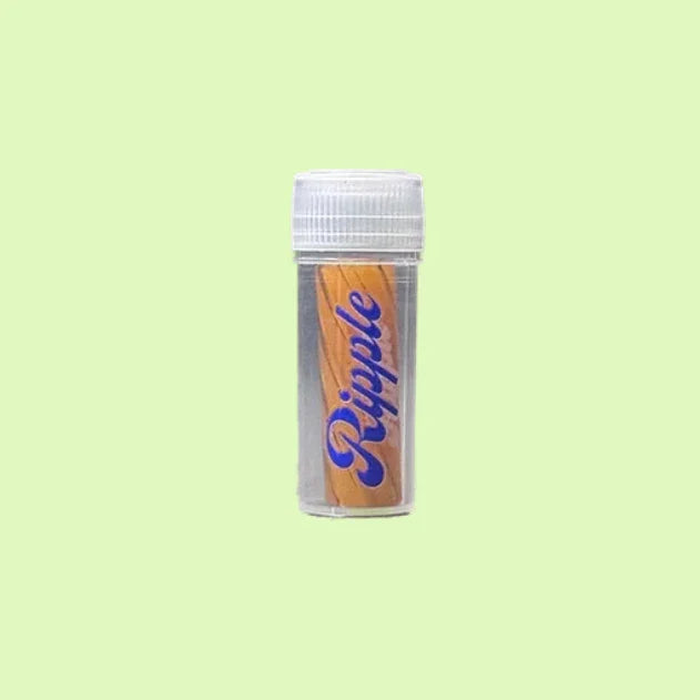 Filtre en verre Ripple I 10 Honey de Herbe à chat CBD pour vaporisateur, avec design transparent et détails en verre.