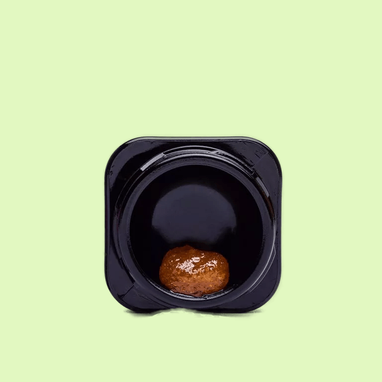 Cire de gâteau de mariage CBD 85% de 1 gramme de la marque Herbe à chat CBD, visible dans l'image.