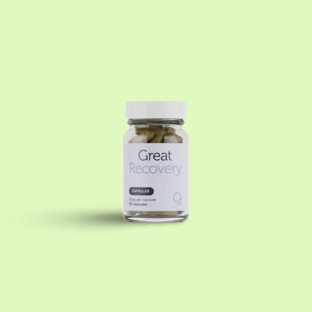 Gélules CBD RECOVERY 10mg de Herbe à Chat CBD, capsules naturelles pour la récupération et le bien-être.