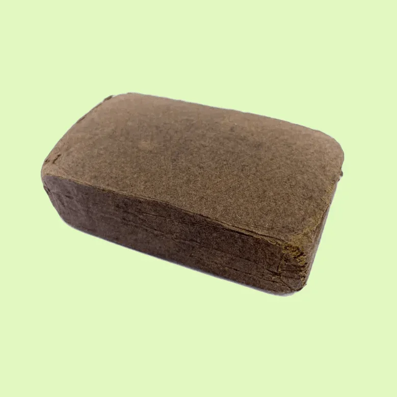 Résine Chocolate Hash CBD 25% de Herbe à Chat CBD, vue de près, montrant la texture riche et la couleur brun foncé.